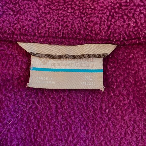 Columbia Benton Springs full zip purple fleece jacket Womens Extra Large warm - Picture 10 of 10